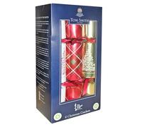 Tom Smith Luxury Christmas Crackers 6 Pack Dinner Crackers with Plastic (Red and Gold 7518)