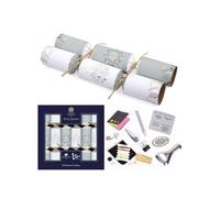 Tom Smith Pack 6 Eco Charity Christmas Crackers White & Sage Bauble Design 33cm