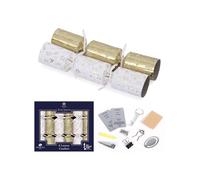 Tom Smith Pack 6 Luxury Mini Christmas Crackers White & Gold Festive Foliage Design