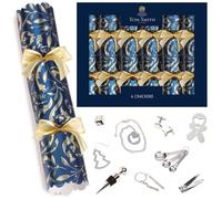 Tom Smith Pack 6 Signature Blue & Gold Mistletoe Eco Charity Christmas Crackers