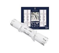Tom Smith Pack 6 Signature White & Silver 'Merry & Bright' Charity Christmas Crackers 33cm