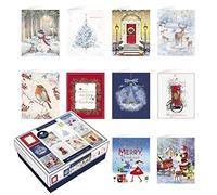 Tom Smith Pack of 40 Variety Selection Christmas Cards Festive Xmas Designs