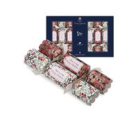 Tom Smith Pack of 8 Deluxe Red & White Traditional Holly & Ivy Charity Christmas Crackers 33cm