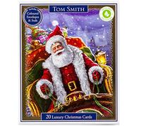 Tom Smith - Xmas Card Packs - Xmas Cards - Card Box - Christmas Cards General - Christmas Cards Luxury - Xmas Cards Packs - Christmas Cards Multipack - Luxury Boxed Santa - 20 Pack