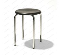 Tom Stacking stool Richard Lampert black / chrome - RICHARD LAMPERT TOM SC