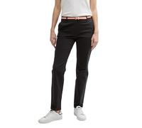TOM TAILOR 1016542 Women's Slim Chino with Belt, 14482 - Deep Black, 38W x 30L