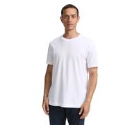 Cotton Crew Neck T-Shirt Tom Tailor (x2) Blanc 3XL