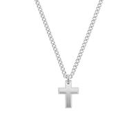 Tom Tailor 2100636 Men's Necklace with Pendant Stainless Steel 50 + 5 cm Silver Cross Pendant Gift Box