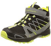 TOM TAILOR 4271102 Walking Shoe, Black Grey Neon Yellow, 3 UK