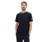 Tom Tailor Button Placket Henley T-Shirt Dark Blue