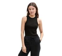 Tom Tailor Coated Rib Sleeveless T-shirt Black S Woman