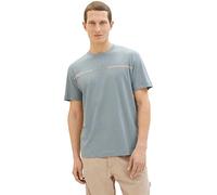 Tom Tailor Crew Neck Logo Printed T-Shirt Grey