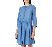 TOM TAILOR Denim Ladie's 1024137 Buttoned Denim Dress with Ruffles, 10110-Blue, S