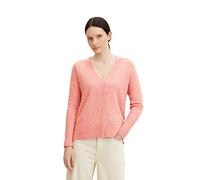 TOM TAILOR Denim Ladie's 1033309 Basic V-Neck Jumper, 30562-Peach Pink Melange, M