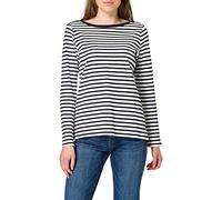 TOM TAILOR Denim Ladies Long-Sleeved Shirt with Stripes 1023950, 25924 - Navy White Stripe, Large