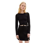 Tom Tailor Denim Ladies Long-Sleeved T-Shirt 1035391, 14482 - Deep Black, X-Large