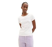 TOM TAILOR Denim Ladie's 1035383 T-Shirt, 10348-Gardenia White, XXL