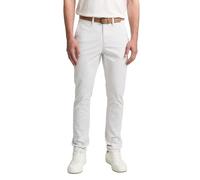 TOM TAILOR Denim Men's 1020451 Straight Fit Chino Trousers with Belt, 15277 - Chalk Grey, 32 W/32 L