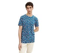 Tom Tailor Denim Men's 1031138 T-Shirt, 29713-Blue Arty Half Circle Print, S