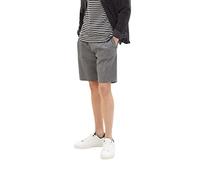 TOM TAILOR Denim Men's 1034978 Regular fit Chino Bermuda Shorts with Stretch, 31558-Black Grey Bean Dobby, M