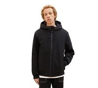 TOM TAILOR Denim Men's 1037492 Hooded Softshell Jacket, 29999-Black, M