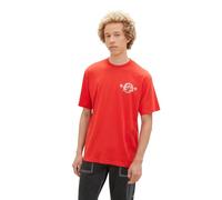 TOM TAILOR Denim Men's 1039586 T-Shirt, 11487-Clean Red, M