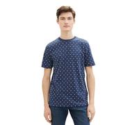 TOM TAILOR Denim Men's 1040836 T-Shirt, 34998-Dark Blue Triangle D Print, L