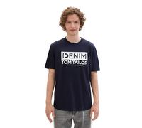 TOM TAILOR Denim Men's 1042058 T-Shirt with Chest Pocket, 10668-Sky Captain Blue, XS