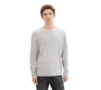 TOM TAILOR Denim Men's 1042517 Pullover Sweater, 15398 Light Stone Grey Melange, M