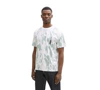 TOM TAILOR Denim Men's 1046115 T-Shirt, 38021-White Abstract Flowery Print, L
