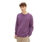 TOM TAILOR Denim Men's Basic Knitted Jumper with Structure, 32248 - Dusty Grape, M