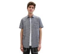 Tom Tailor Denim Men's Chambray Short-Sleeve Chest Pocket Shirt