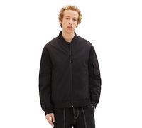 TOM TAILOR Denim Men's College Bomber Jacket with Water Resistant Function, 29999-black, XL