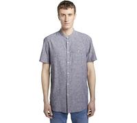 TOM TAILOR Denim Men's Crew Neck Short Sleeve Shirt, Black/Grey, S