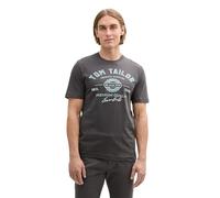 TOM TAILOR Denim men's knit sweater with cotton structure, Hunter Green, M