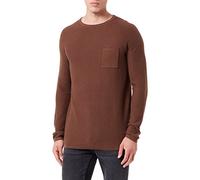 TOM TAILOR Denim Men's Knitted Jumper with Chest Pocket 1033631, 15037 - Light Wood Brown, XL