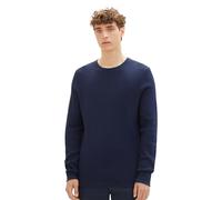 TOM TAILOR Denim Men's Knitted Jumper with Structure 1016090, 13684 - Sky Captain Blue Non-Solid, S