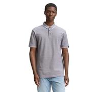 TOM TAILOR Denim Men's Polo Shirt, 38110 - Pavement Grey White Two Tone, M