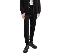 TOM TAILOR Denim Men's Regular Tapered Fit Chino Trousers, 29999 - Black, 32 W/34 L