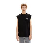 TOM TAILOR Denim Men's 1036450 Relaxed fit Tank top, 29999-Black, M