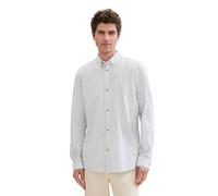 TOM TAILOR Denim Men's 1041396 Shirt, 36421-White Navy Striped Design, S