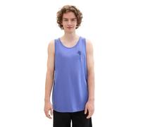 TOM TAILOR Denim Mens Summer Palm Tree Tank Top, 30104 - Blueberry Blue, L