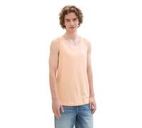 TOM TAILOR Denim Mens Summer Palm Tree Tank Top, 31080 - Sunny Apricot, S