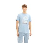 TOM TAILOR Denim Men's 1040853 T-Shirt, 34591-Middle Sky Blue, XS
