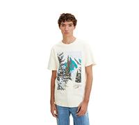 TOM TAILOR Denim Men's T-Shirt with Print 1033996, 10338 - Soft Light Beige, L