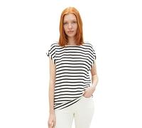 TOM TAILOR Denim Women's 1032336 Blouse, 32615-White Black Stripe, S