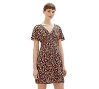 TOM TAILOR Denim Women's 1036825 Summer Dress with Flowers, 31952-Black Print, M