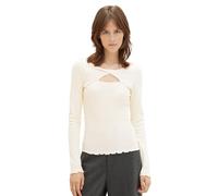 TOM TAILOR Denim Women's 1039353 Long-Sleeved T-Shirt, 29511-Soft Neutral Beige, S