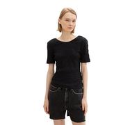TOM TAILOR Denim Women's 1041444 T-Shirt, 14482-Deep Black, M