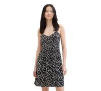 TOM TAILOR Denim Women's 1042013 Dress, 35491-Black Flower Minimal Print, S